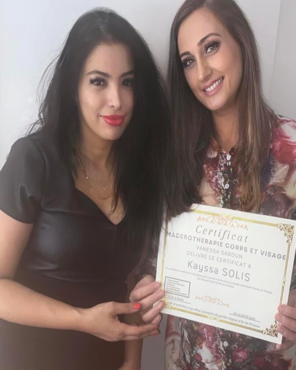 Diplômée en madérothérapie corps et visage Kayssa Solis