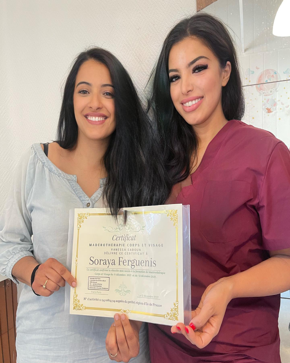 Diplômée en madérothérapie corps et visage Soraya Ferguenis