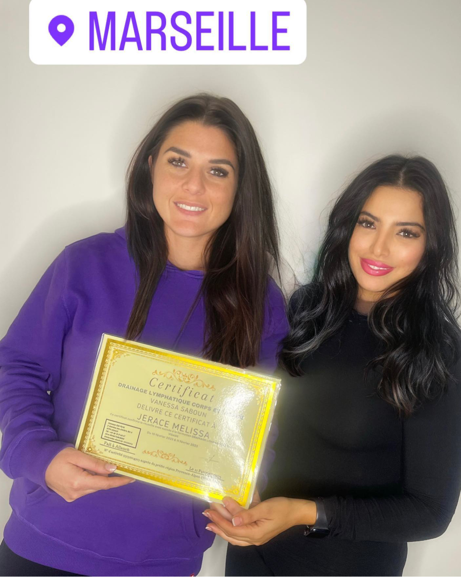 Diplômée en drainage lymphatique corps et visage Jerace Melissa